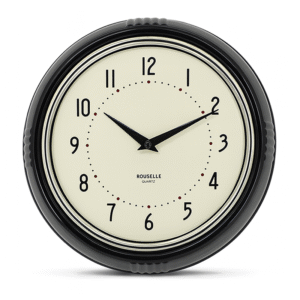 Reloj Pared Retro Negro