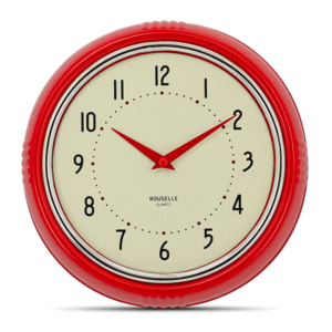 Reloj Pared Retro Rojo