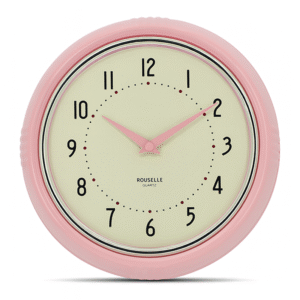Reloj Pared Retro Rosa