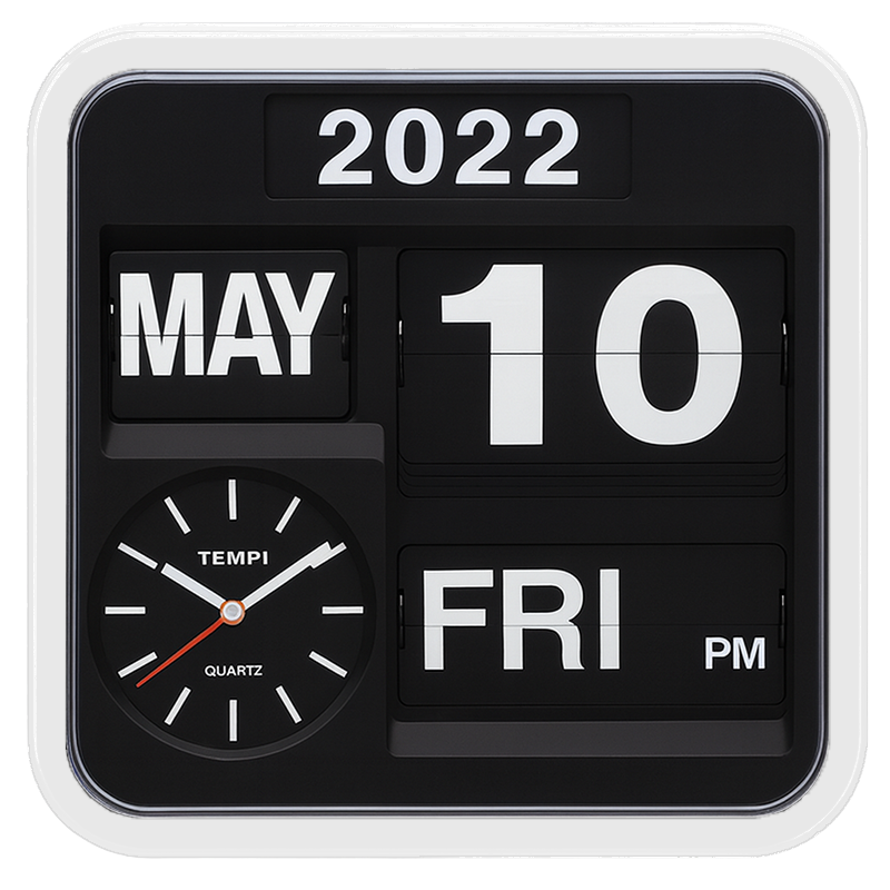 reloj flip grande blanco 4